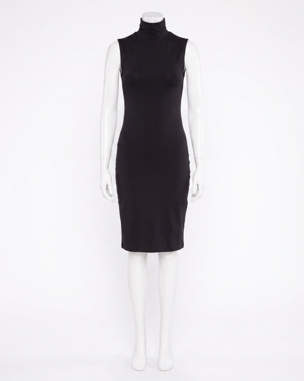 NEW RIPLEY RADER tank midi turtleneck dress in black